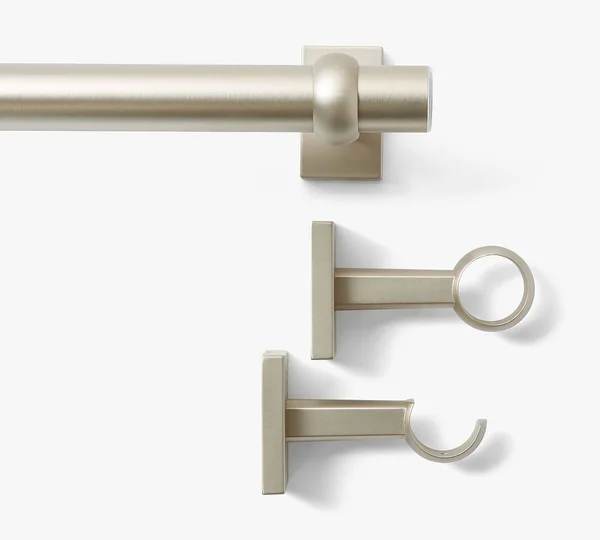 Pottery Barn Pewter Curtain Rod & Wall BRACKET - Small, .75x22 Diam.