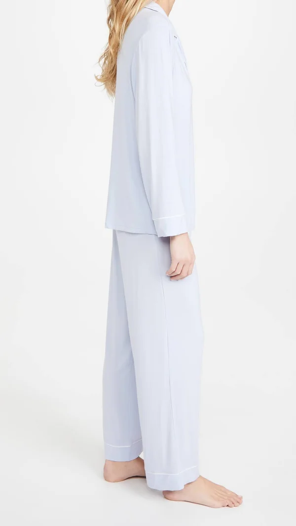 Eberjey Gisele Long PJ Set - Light Orchid/Ivory