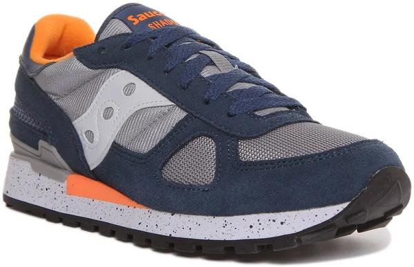 Saucony Shadow Original Navy Blue Grey Orange Sneaker