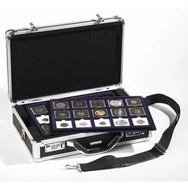 Lighthouse Aluminum Coin Case (Holds Up to 6 Trays) - Black Gift New