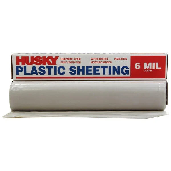 Husky 9 ft. 4 in. x 100 ft. Clear 6 Mil Plastic Sheeting CF06093C