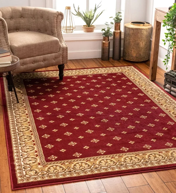 Well Woven Barclay Hudson Terrace Red Transitional Area Rug 5&3x22 Round
