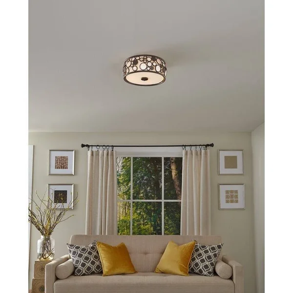 Ana Interiors LED Flush Mount Flush Mount Brushed Nickel - Exact Size
