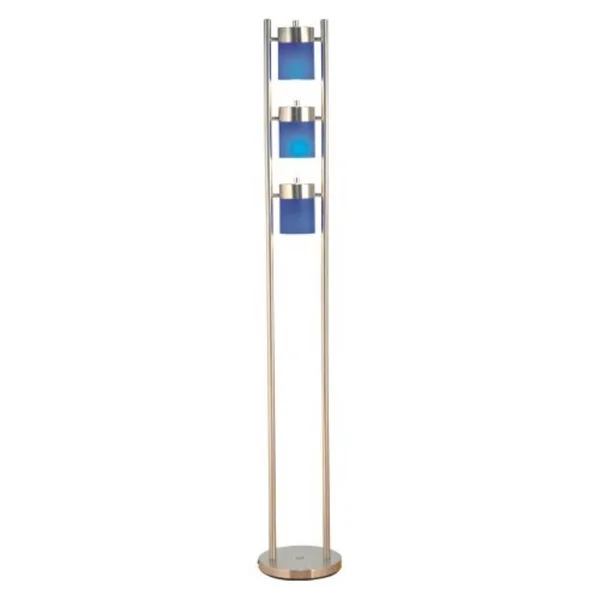Ore International 3031FB 3-Light Adjustable Floor Lamp - Blue
