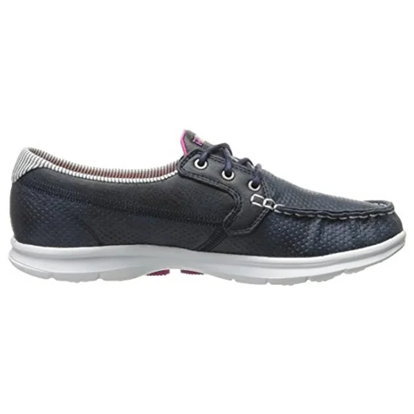 Skechers Women's Go Step Shore Boat Shoe, Size: 5.5 M, Blue/White