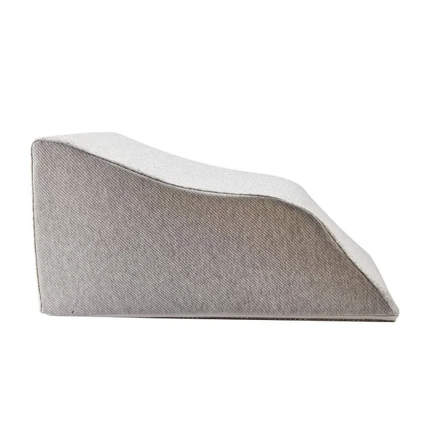 Lounge Doctor Elevating Leg Rest Pillow Wedge Foam W Heather Grey Cover Small