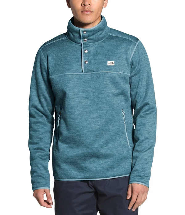 The North Face Sherpa Patrol 1/4-Snap Pullover - Men's Mallard Blue White Heather, S