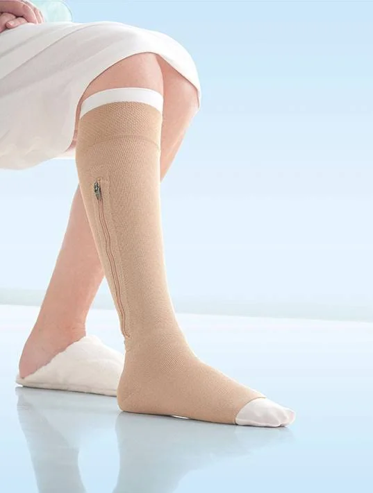 Jobst Ulcercare w/ Zipper - Beige, XXX-Large, Left