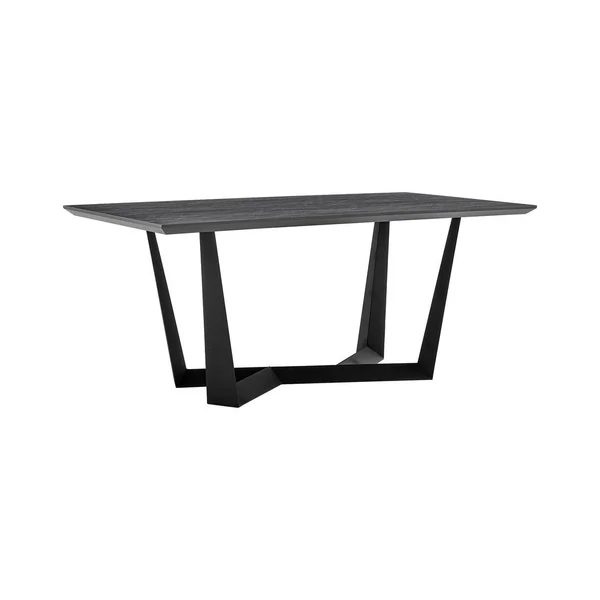 Armen Living LCRFDICH Radford Rectangular Dining Table Dark Gray & Black