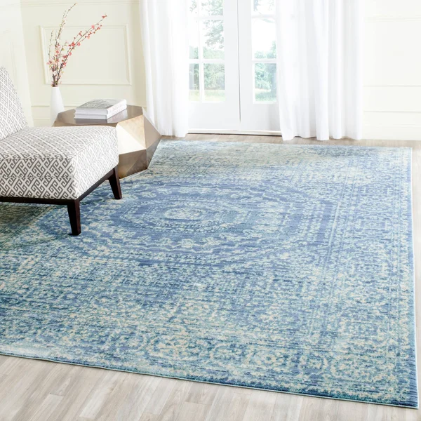 Safavieh Valencia VAL205R Blue/Multi 8& x 10& Area Rug