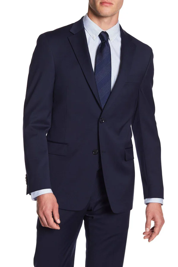 Tommy Hilfiger Men's Modern-Fit Th Flex Stretch Navy Twill Suit Jacket - Navy