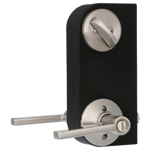 Schlage Satin Nickel Single Cylinder Deadbolt & Keyed Entry Latitude Lever