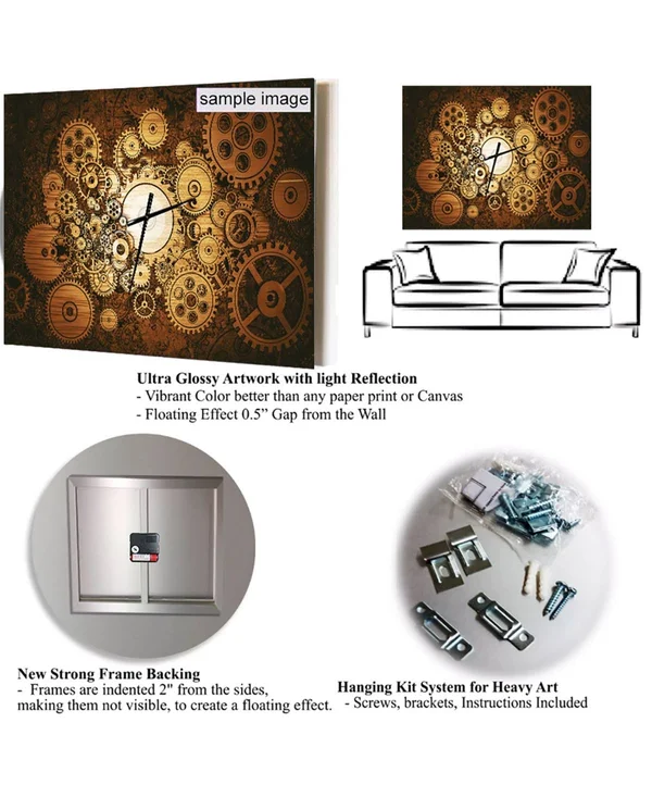 Designart 'Time Vortex Spiral' Oversized Contemporary Wall Clock - 24 in. Wide x 48 in. High