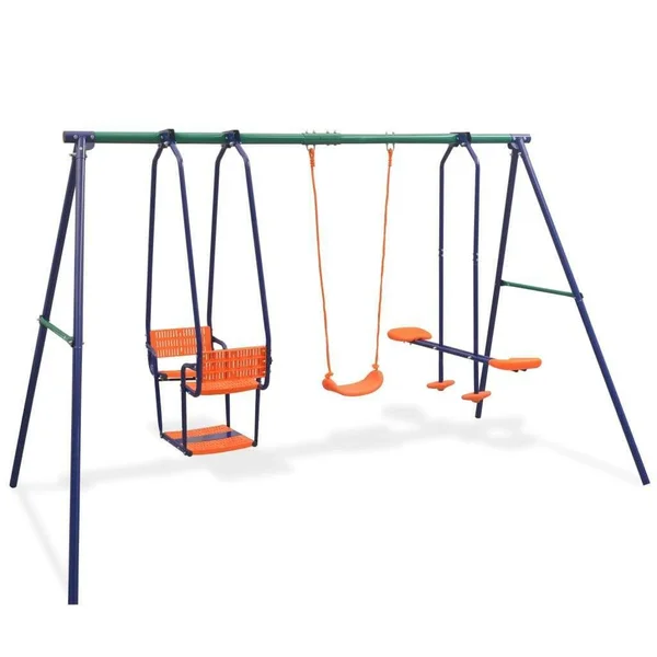 vidaXL Swing Set with 5 SEATS Orange