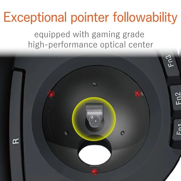 Elecom M-DT2DRBK Wireless Index Finger Trackball Mouse, EX-G Series L Size 8
