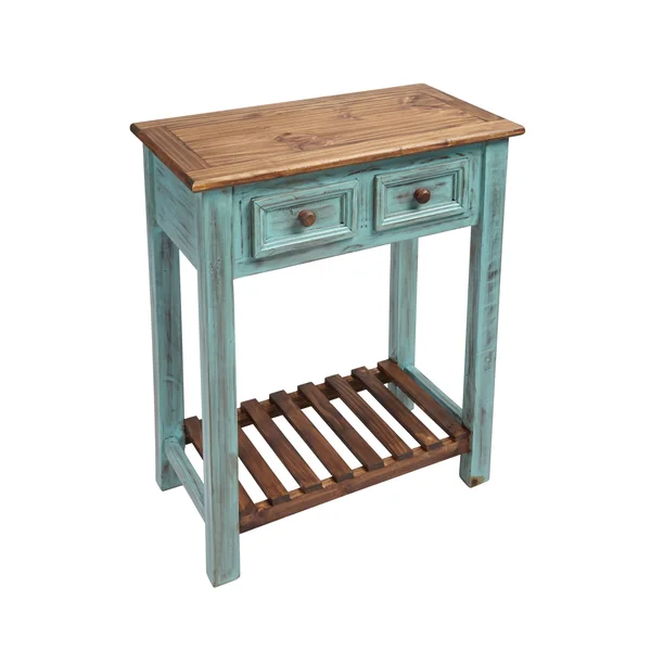 Progressive Furniture A521-73T Holland Console in Distressed Turquoise and Pine