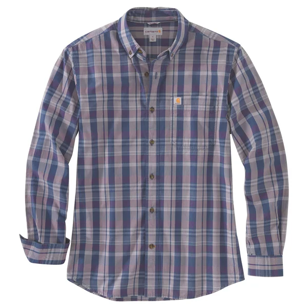 Carhartt Relaxed Fit Cotton Long Sleeve Plaid Shirt
