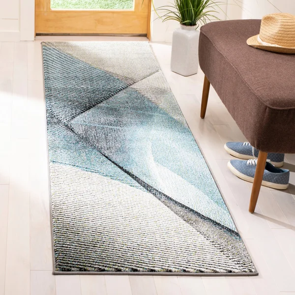 Safavieh Hollywood Rug Collection HLW715Q - Grey - Red - 2&-3x22 x 8&