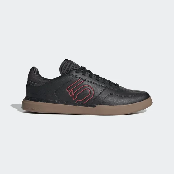 Five Ten Sleuth DLX PU Men's Flat Shoe: Black/Scarlet/Gum 6