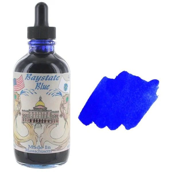 Noodler&s Ink Fountain Pen Bottled Ink with Eyedropper, 4.5 Ounces, Free Pen, 10 Color Options (Baystate Blue)