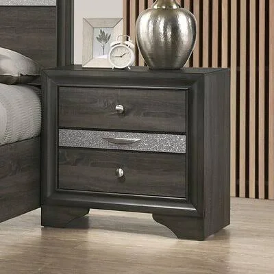 Laith 1 - Drawer Solid Wood Nightstand House of Hampton Color: Gray