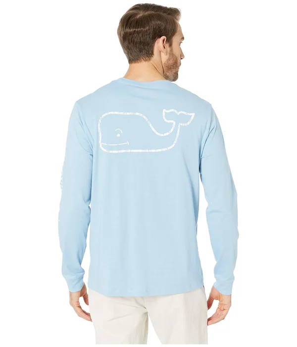 Vineyard Vines - Long Sleeve Vintage Whale Pocket Tee, S, Jake Blue