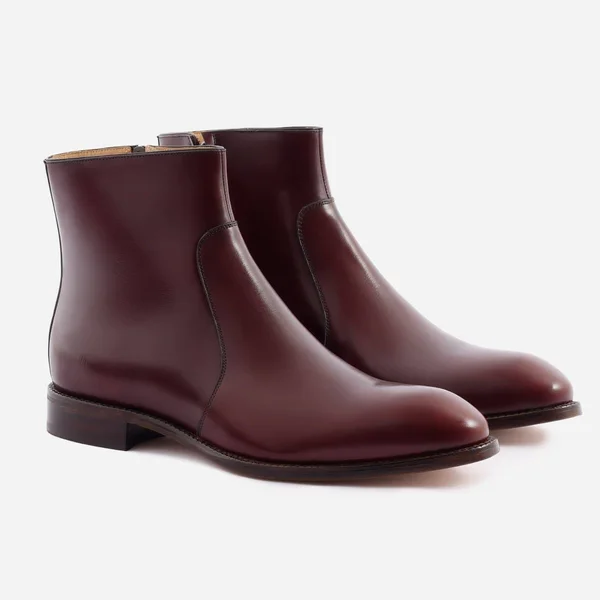 Beckett Simonon Easton Side-Zip Boots, Bordeaux, Size 14, Men's Boot