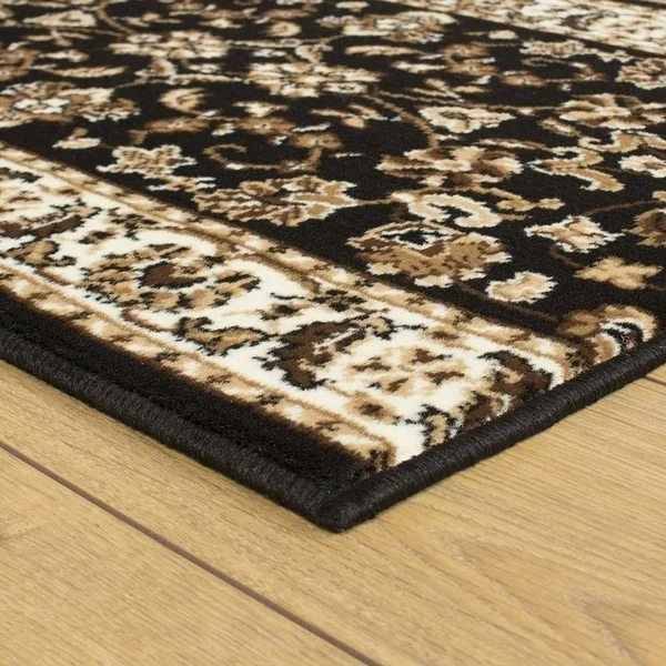 runrug USA Persian Black Hallway Carpet Rug Runner Length: 38 foot - WI