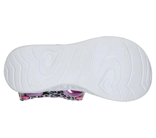Skechers Girls& S Lights Heart Lights Savvy Cat Sandal
