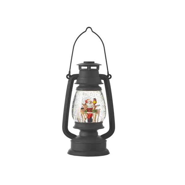 Raz Imports 2021 Holiday Water Lanterns 10x22 Santa w/ Deer Lighted Water Lantern
