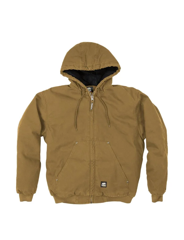 Berne HJ375 Original Washed Hooded Jacket Hickory 3XL Regular
