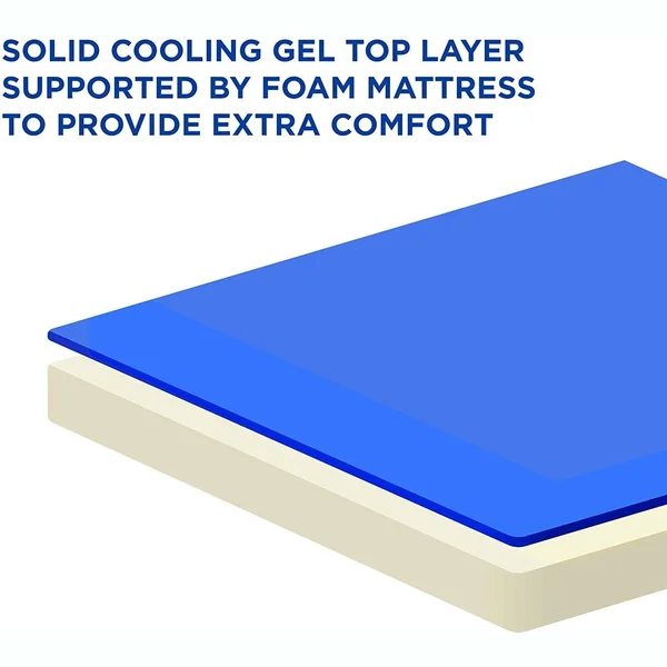 ARF Pets Dog Self Cooling Bed Pet Bed Solid Gel Based Self Cooling Mat for Pets - Includes A Foam Based Bolster Bed for Extra Com