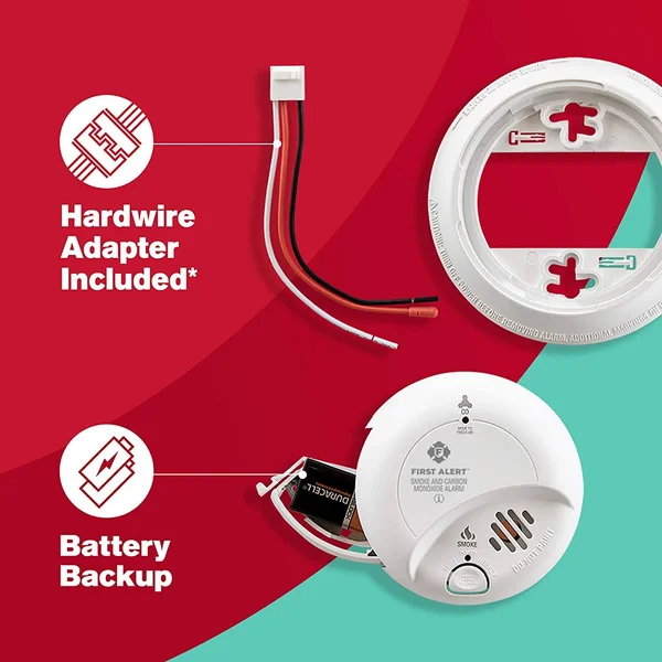 First Alert Hardwired Smoke and Carbon Monoxide Detector with Battery Backup - 12 Pack, BRK SC9120B-12 - 1 Pack Photoelectric Tec