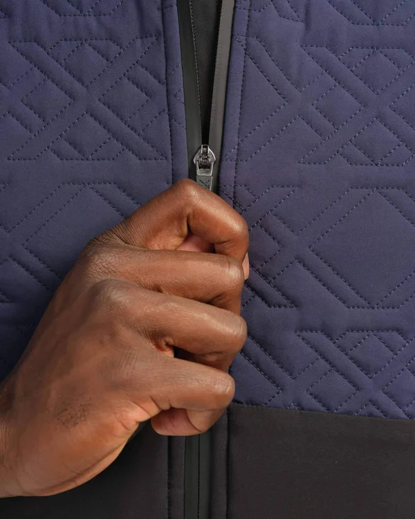 Men's Rhone Midtown Quilted Yoke Vest - Size Large - Black
