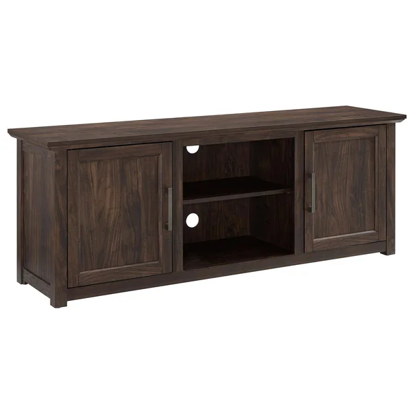 Crosley Furniture Camden 58x22 Low Profile TV Stand Dark Walnut