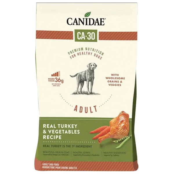 Canidae CA-30 Real Turkey, Peas & Carrots Recipe Dry Dog Food - 25-lb