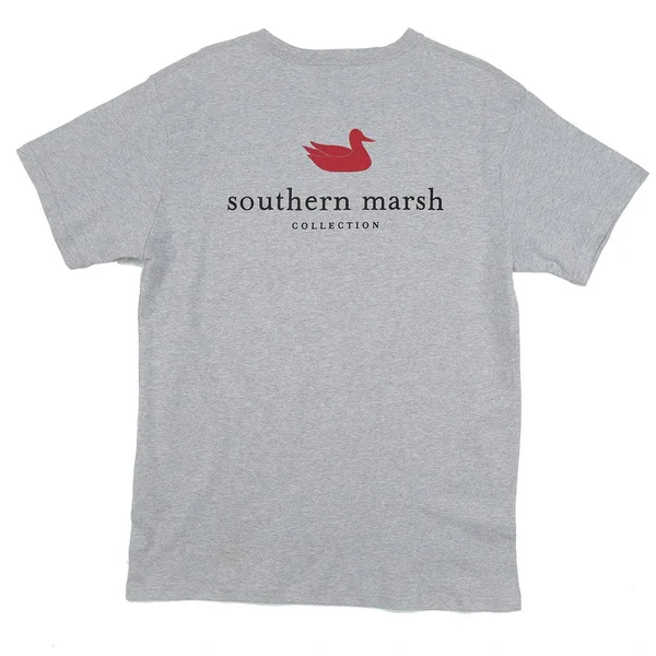 Southern Marsh Vintage Flag Pocket Tee Light Gray - L