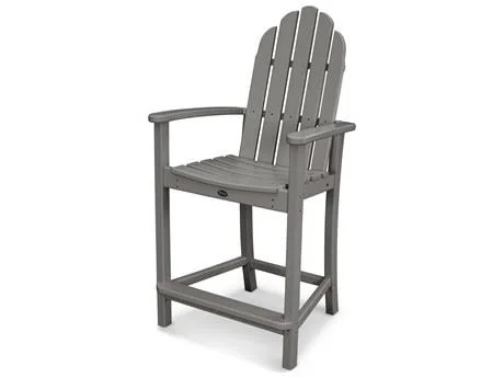 POLYWOOD Classic Adirondack Counter Chair - Green, 20.25" x 24.25" x 15.5"