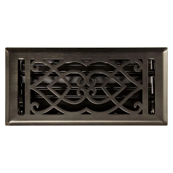 Victorian Steel Wall Register - Almond 6x22 x 10x22 (7-1/4x22 x 11x22 Overall), Signature Hardware 253798