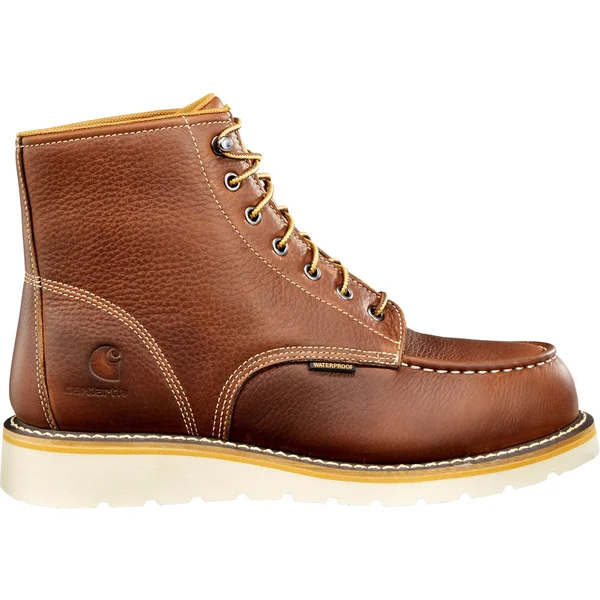 Carhartt Men's 6 inch Waterproof Wedge Steel Toe Work Boot, Tan, 9
