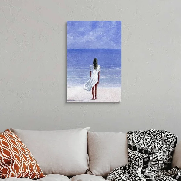 Girl on Beach - 1995, Canvas Wall Art, 20x30, Great Big Canvas