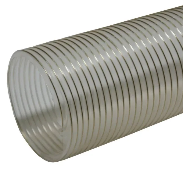 Rubber-Cal PVC Flexduct General Purpose - Clear - 1.25x22 ID x 25& (Fully stretched)