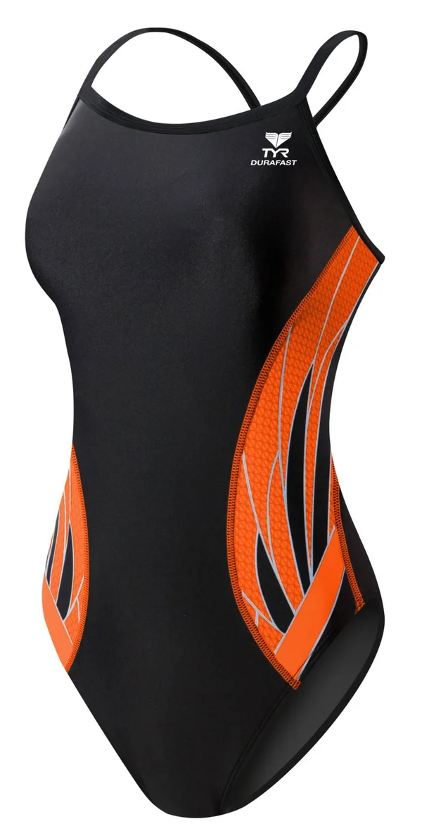 TYR Women's Phoenix Splice Diamondfit Swimsuit DPX7A Orange 38