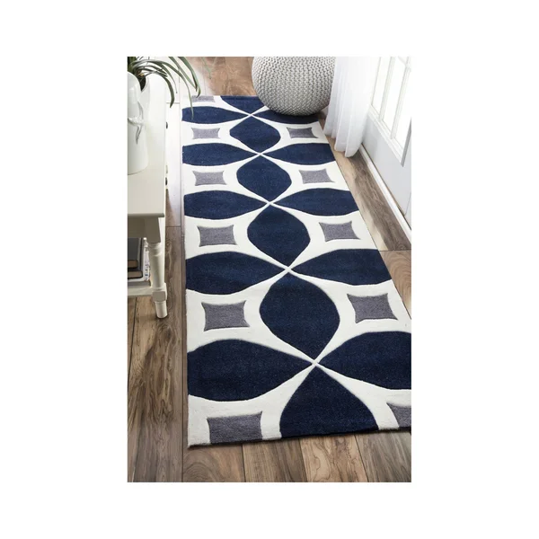 nuLOOM Gabriela Contemporary Runner Rug, 2& 6x22 x 10&, Navy