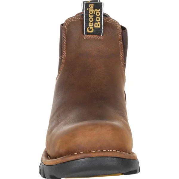 Men's Georgia Boot Gb00315 Eagle One Waterproof Chelsea Work Boot - Size: 9.5, Brown