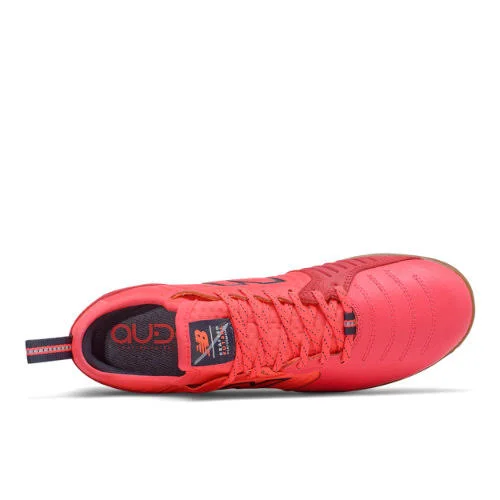 New Balance Men's Audazo V5 Pro Indoor Soccer Shoes, Coral/Black
