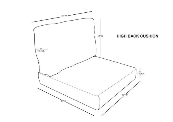 TK Classics High Back Cushion Set for FLORENCE-03c
