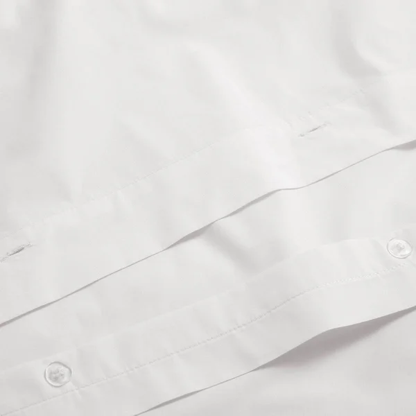 Organic Cotton Percale Duvet Set in Gray Sky, Size Full/Queen by Under The Canopy