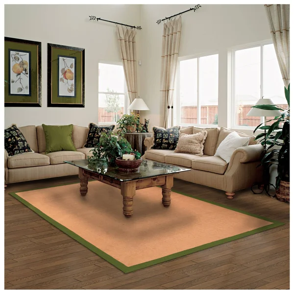Superior 100-percent Hand Woven - Natural Fiber Classic Jute Area Rug 6x9 Purple Area Rugs