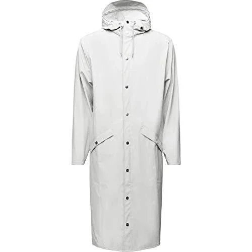 Rains Longer Waterproof Jacket - Off White - M/L